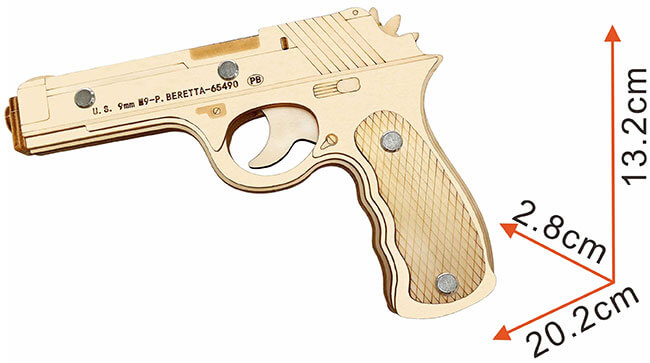 Пистолет Беретта деревянный 3d паззл