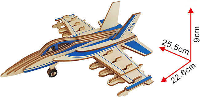 Самолет F18 деревянный 3d пазл
