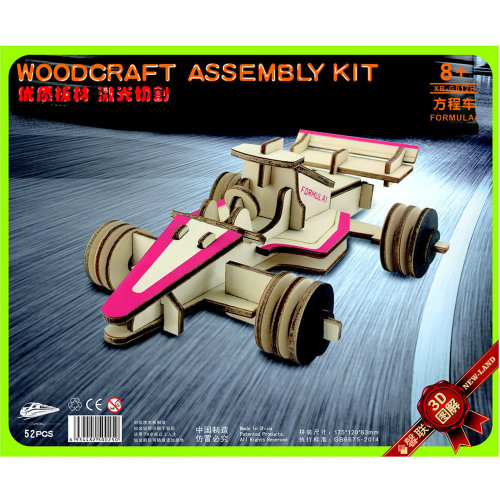 Гоночная машина Формула-1 деревянный 3D пазл 