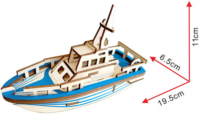 Спасательный катер деревянный 3d пазл
