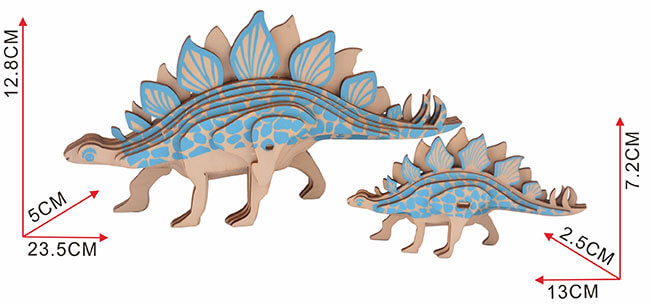 Стегозавр деревянный 3d паззл