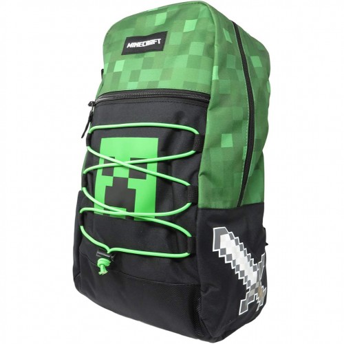 Рюкзак Майнкрафт зеленый с шнуровкой 