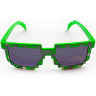 Пиксельные зеленые очки Майнкрафт для взрослых - Пиксельные зеленые очки Майнкрафт для взрослых